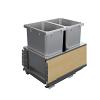 ENVI BMT Planero 18" Double 35 Quart Bottom Mount Waste Container Platinum w/ Maple Side Panels Vauth-Sagel