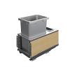 ENVI BMT Planero 15" Single 35 Quart Bottom Mount Waste Container Platinum w/ Maple Side Panels Vauth-Sagel