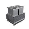 ENVI BMT Planero 18" Double 35 Quart Bottom Mount Waste Container Platinum Vauth-Sagel