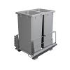 ENVI BMT Saphir 18" Double 50 Quart Bottom Mount Waste Container Platinum Vauth-Sagel