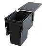 ENVI Space XX Single 31 Quart Top Mount Waste Container Face Frame Cabinets for 15" Base Carbon Steel Gray Vauth-Sagel
