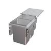 ENVI SPACE XX 18" Frameless Double 31 Quart Top Mount Waste Container Platinum Vauth-Sagel