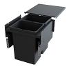 ENVI Space XX Double 31 Quart Top Mount Waste Container for Face Frame Cabinets 21" Base Carbon Steel Gray Vauth-Sagel