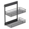 SUB Side Saphir 12" 2 Basket Base Cabinet Organizer Carbon Steel Gray Vauth-Sagel