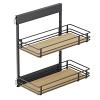 SUB Side Scalea 12" 2 Basket Base Cabinet Organizer Carbon Steel Gray/Maple Vauth-Sagel