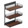 SUB Side Scalea 6" 3 Basket Base Cabinet Organizer Carbon Steel Gray/Walnut Vauth-Sagel
