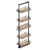 TAL Pantry Scalea 18" 4 Basket Pull-Out 47-1/4" - 57" Carbon Steel Gray/Maple Vauth-Sagel