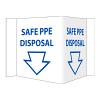 Safe PPE Disposal Visi Sign Rigid Vinyl 6" X 9" National Marker VS57