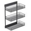 SUB Side Saphir 12" 3 Basket Base Cabinet Organizer Carbon Steel Gray Vauth-Sagel