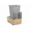 WUSC 12" Single 50 Quart Bottom Mount Waste Container Platinum Knape and Vogt WUSC12-1-50PT