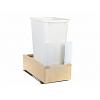 WUSC 12" Single 50 Quart Bottom Mount Waste Container White Knape and Vogt WUSC12-1-50WH