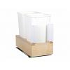 WUSC 12" Double 27 Quart Bottom Mount Waste Container White Knape and Vogt WUSC12-2-27WH