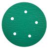 5" Emerald Abrasive Discs Aluminum Oxide on Film 5-Hole PSA 240 Grit 100/Box WE Preferred
