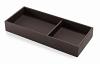 Multi-Purpose Tray with Internal Divider 16-1/8" L  Toffee White Imitation Leather Salice YE80CXLA1121B
