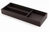 Multi-Purpose Tray with 3 Internal Dividers 16-1/8" L Taupe Brown Imitation Leather Salice YE80CXLA1319B