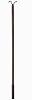 Beech Wood Hanger Rod with Hook and Leather Sleeve 38-3/16" Long Wenge/Moka Brown Leather Salice YE80DBAA23A1B