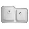 32" Seamless Undermount Double Bowl Acrylic Kitchen Sink White Karran A-360R-White