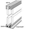 #1 Aluminum Sliding Door Track Kit for 1/4" Wood/Glass Doors 3' Clear Anodized Epco 1-A-3