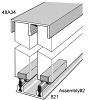 #2 Aluminum Sliding Door Track Kit for 3/4" By-Passing Wood Doors Satin Clear Anodized 5' Epco 2-A-5