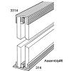 #8 Aluminum Track Kit for 1/4" By-Passing Wood/Glass Doors 4' Epco 8-A-4