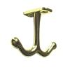 Double Ceiling Coat and Hat Hook 1-3/8" Long with Screws Polished Brass Epco CH301-ZB-2
