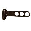 Three Hole Steel Drop Down Valet Rod 7" with Screws Oil Rubbed Bronze Epco CH800-3-ORB
