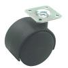 2" Wheel Dia Hood Caster with Plate Mount Back Plastic Epco CS-50-1-TWH