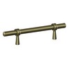 Deltana P311U5, Adjustable Bar Pull 3" to 6-1/4" (76mm - 159mm) Centers, Antique Brass