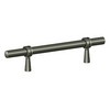 Deltana P311U15A, Adjustable Bar Pull 3" to 6-1/4" (76mm - 159mm) Centers, Antique Nickel