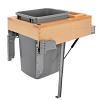 4WCTM Top Mount Single 35 Waste Container with Rev-A-Motion Maple Rev-A-Shelf 4WCTM-RM-1835DM-1