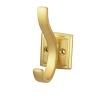 Dover Hook 3-5/16" Long Brushed Golden Brass Hickory Hardware H078774BGB