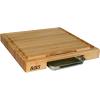 18" x 18" x 2-1/4" Maple Cutting Board with Juice Groove and Juice Pan John Boos PM18180225-P