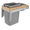 4WCTM Top Mount Single 35 Quart  Waste Container Maple Rev-A-Shelf 4WCTM-12BBSCDM1