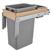 4WCTM Top Mount Single 50 Quart Waste Container Maple Rev-A-Shelf 4WCTM-1550BBSCDM-1