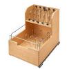 18" Food Storage Container Organizer with Soft Close Maple Rev-A-Shelf 4FSCO-18SC-1