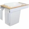TSC Top Mount Single 35 Quart Waste Container 12" Birch/White Knape and Vogt TSC12-1-35WH