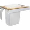 TSC Top Mount Single 35 Quart Waste Container 15" Birch/WhiteKnape and Vogt TSC15-1-35WH