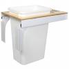 TSC Top Mount Single 50 Quart Waste Container 15" Birch/White Knape and Vogt TSC15-1-50WH