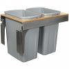 TSC Top Mount Double 35 Quart Waste Container 15" Birch/Platinum Knape and Vogt TSC15-2-35PT