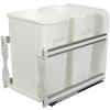 Double 35 Quart Bottom Mount Waste Container White Knape and Vogt USC15-2-35WH