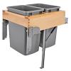 4WCTM Top Mount Double 35 Quart Waste Container with Rev-A-Motion Maple Rev-A-Shelf 4WCTM-RM-2135DM-2