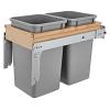 4WCTM Top Mount Double 27 Quart Waste Container Maple Rev-A-Shelf 4WCTM-15BBSCDM2