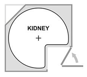 Kidney-Shaped Lazy Susan diagram